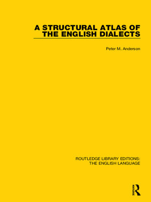 cover image of A Structural Atlas of the English Dialects